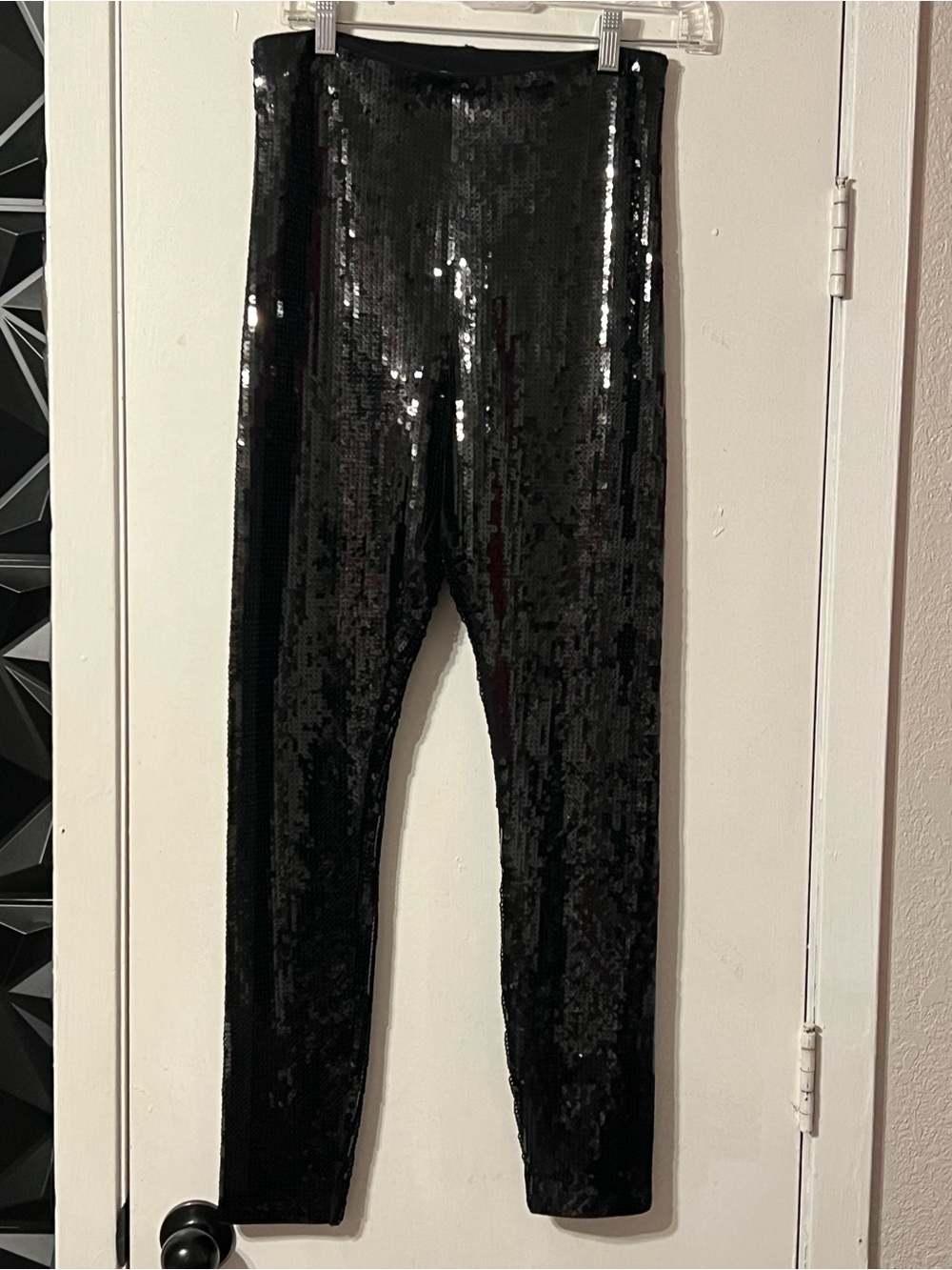 Black Sequin Leggings